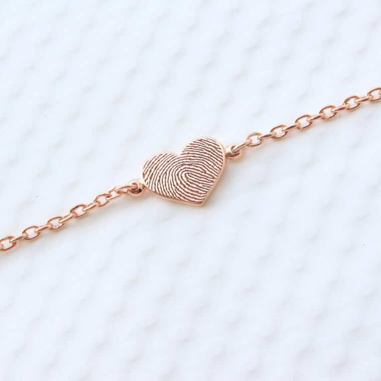 Fingerprint Heart Bracelet