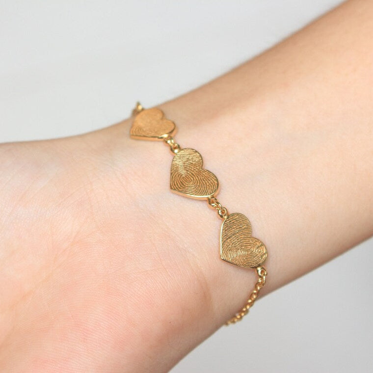 Fingerprint Heart Bracelet