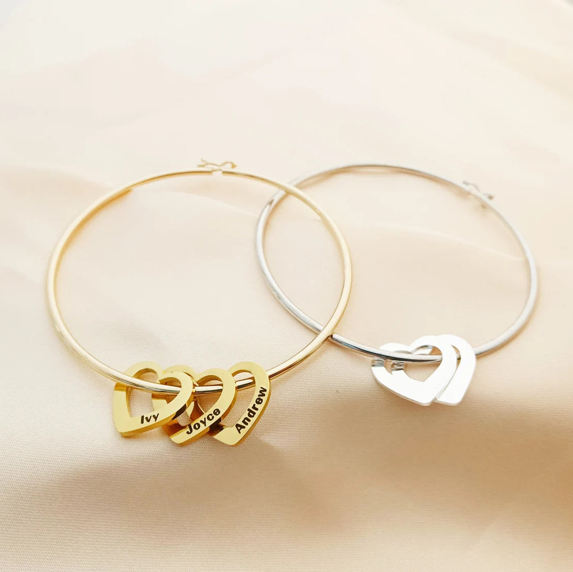 Heart Name Bangle