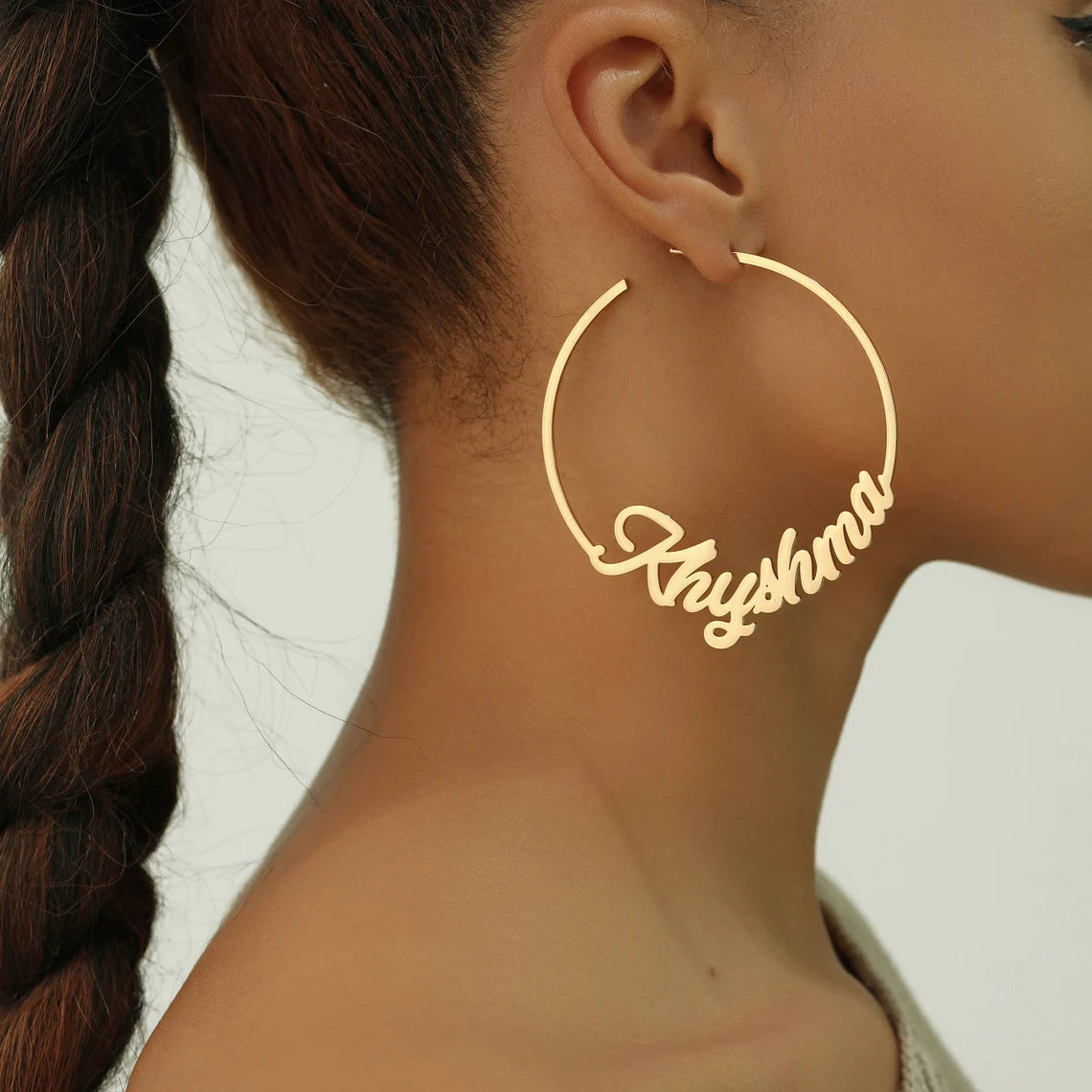 Personalised Exaggerated Hoops