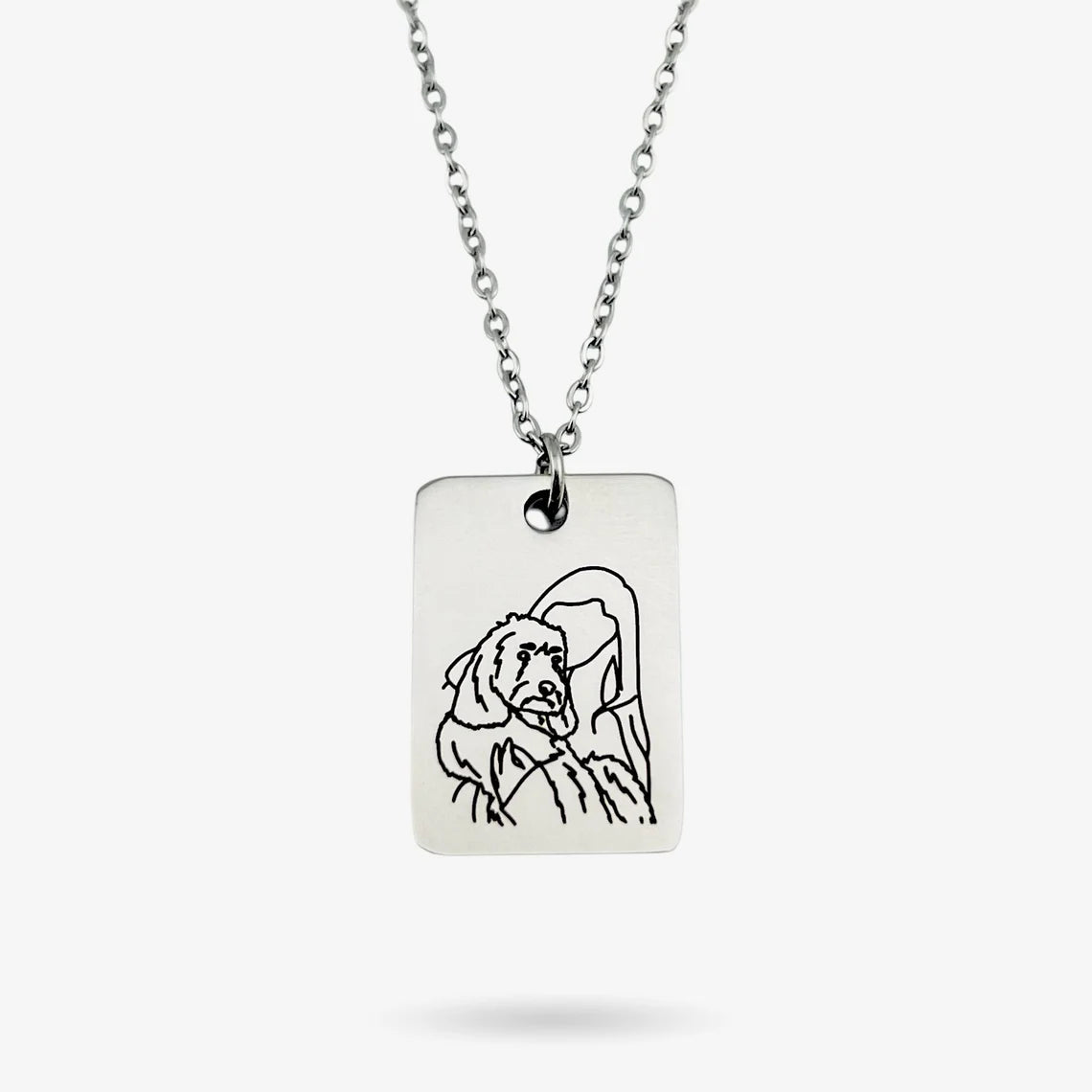 Engraved Photo Tag Necklace