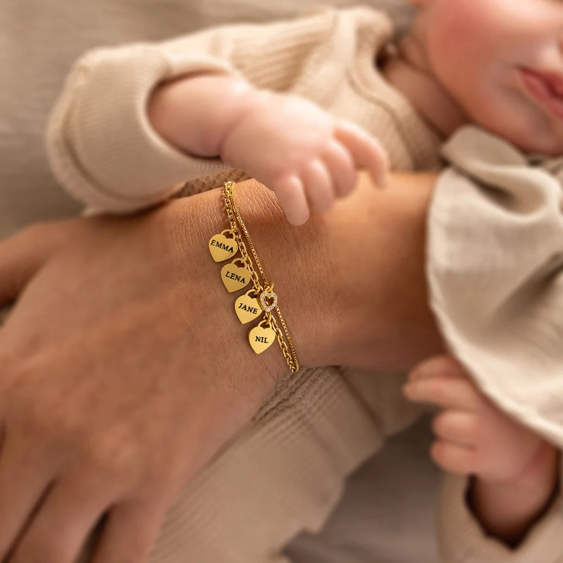 Personalised Heart Bracelet