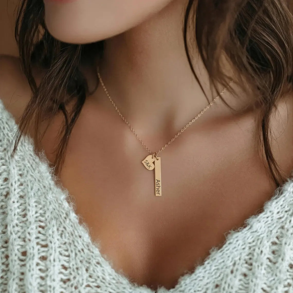 Mom & Name Necklace