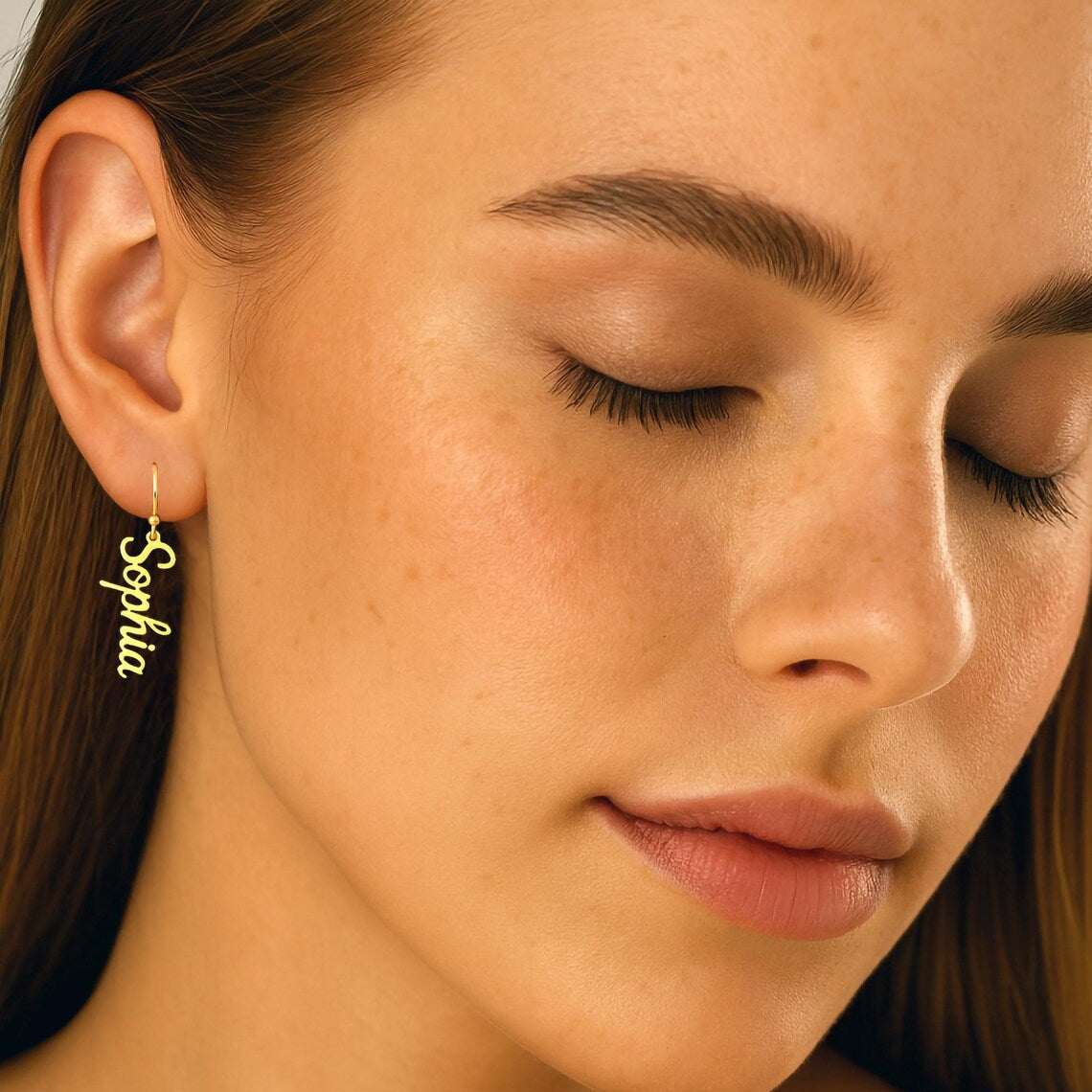 Signature Script Earrings