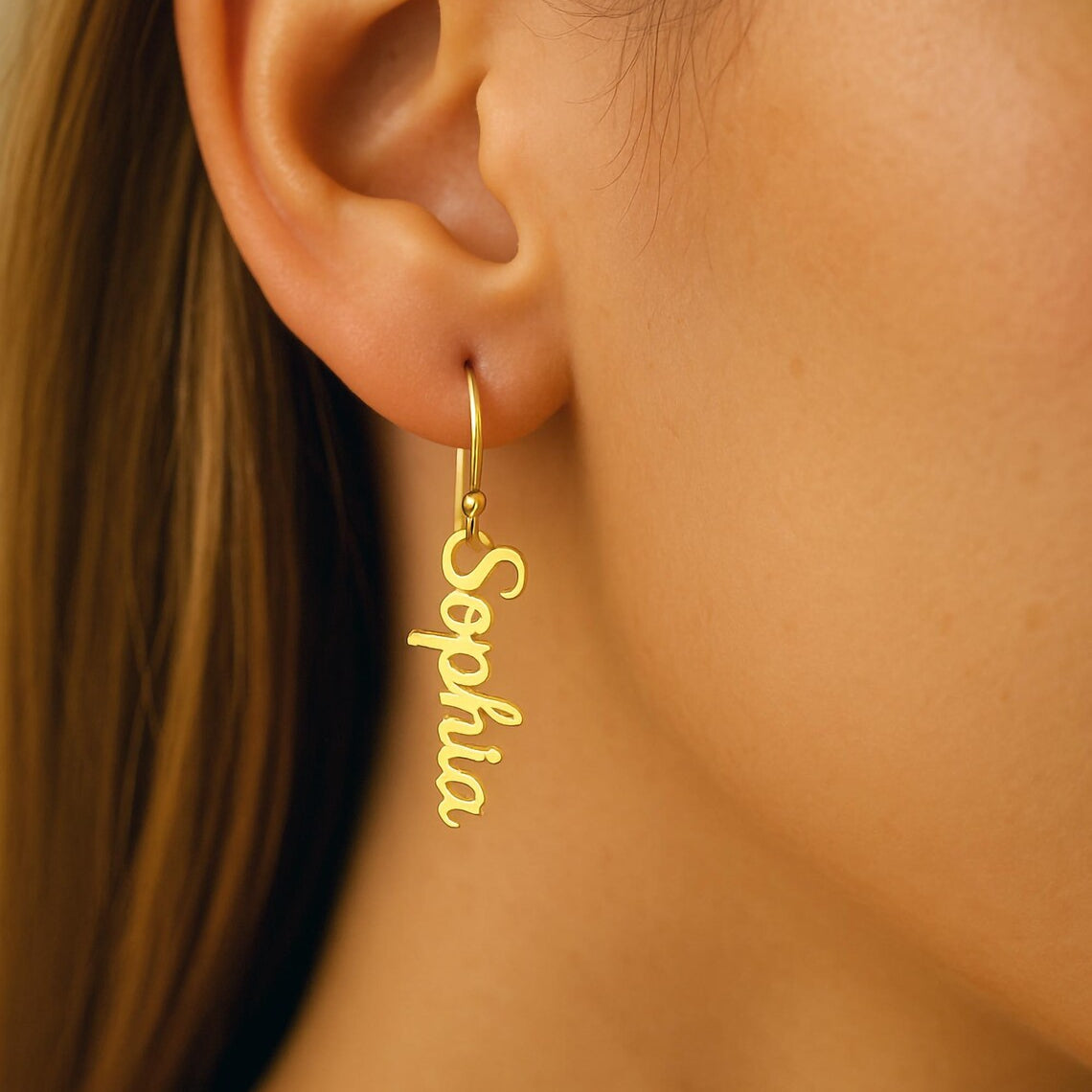 Signature Script Earrings