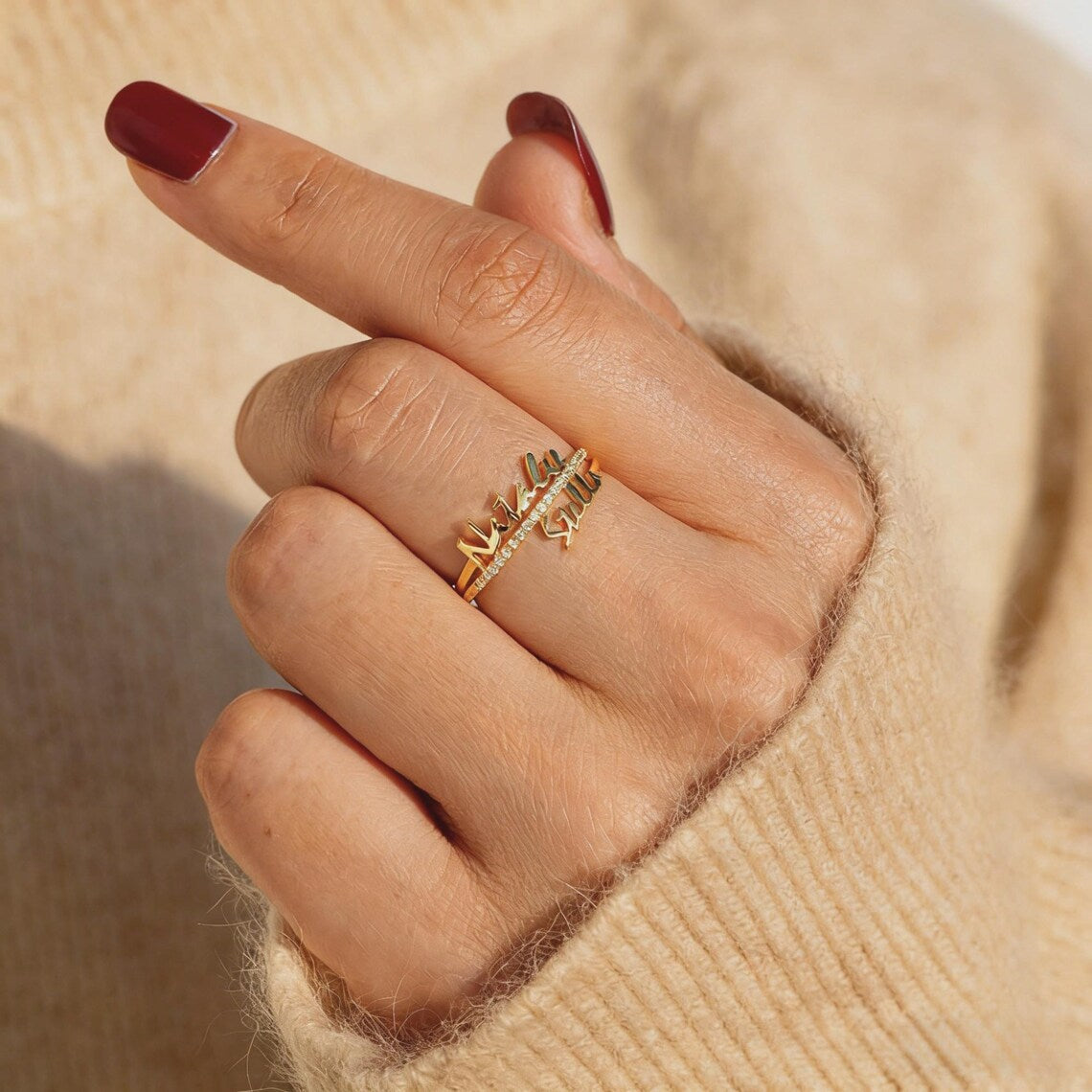 Personalised Couple Name Ring