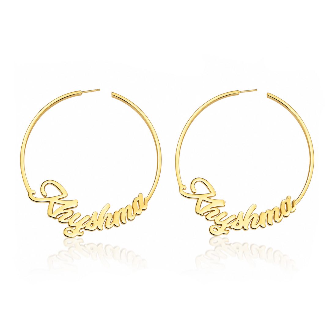Personalised Exaggerated Hoops